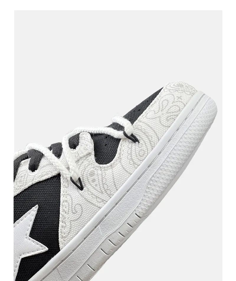 Swoop | Black and White Sneakers