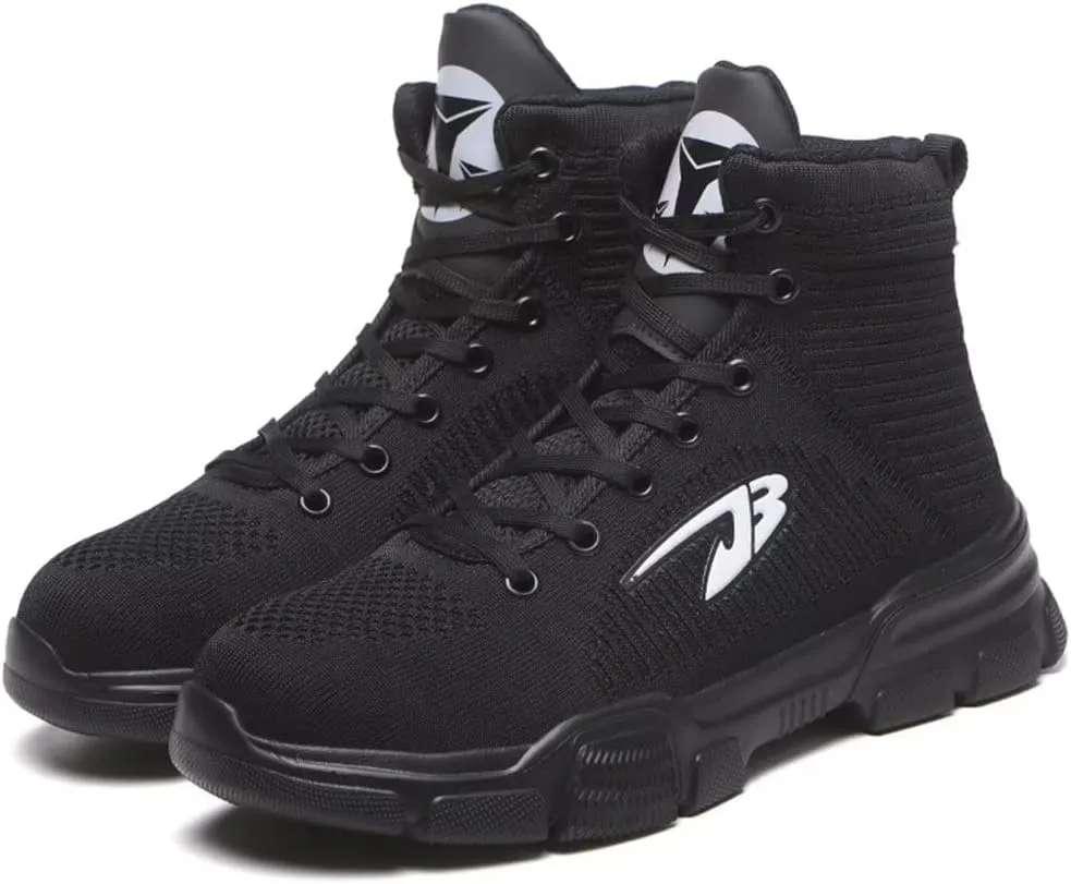 Tanleewa Steel Toe Work Shoes for Men Lightweight Nonslip Safety Boots Anti-Pierce Construction Industrial Sneakers Casual Sports Shoes
