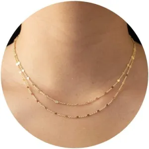 Tewiky Gold Chain Necklace for Women, 14k Gold Plated Thin Beaded Wave Box Chain Necklace Dainty Gold Necklace Simple Layered Gold Choker Necklaces Minimalist Gold Link Chain Necklace Trendy Jewelry for Women Tewiky Gold Chain Necklace for Women, 14k Gold Plated Thin Beaded Wave Box Chain Necklace Dainty Gold Necklace Simple Layered Gold Choker Necklaces Minimalist Gold Link Chain Necklace Trendy Jewelry for Women