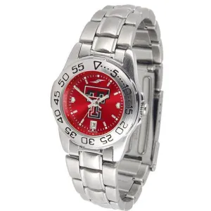 Texas Tech Red Raiders Ladies AnoChrome  Steel Band Sports Watch