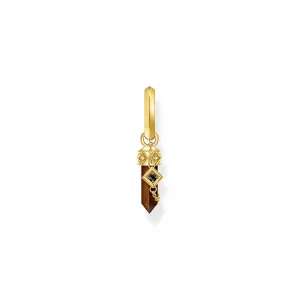 THOMAS SABO Crystal Single Hoop Earring with Red Tiger's Eye