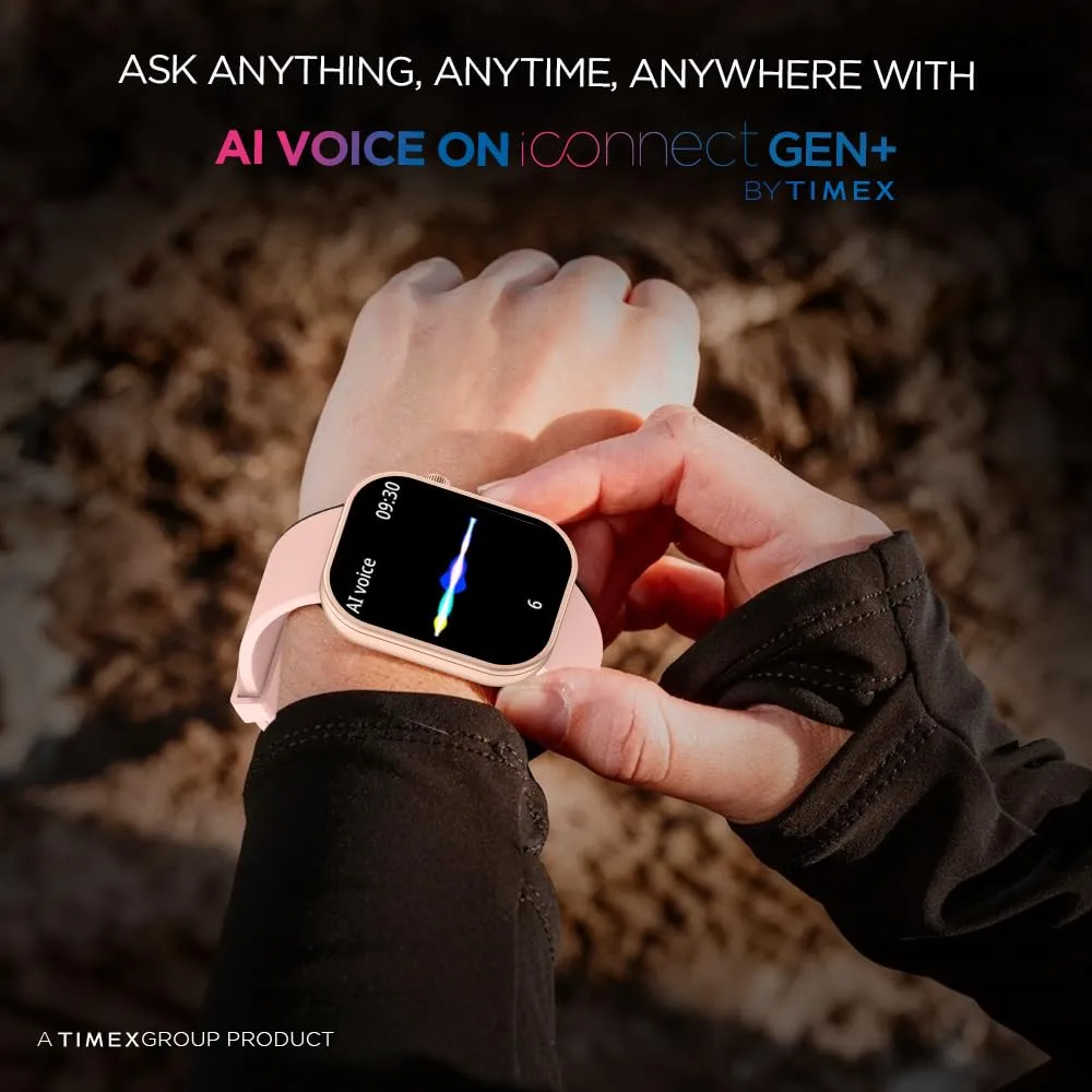 TIMEX iConnect Gen  Smartwatch|2.01" TFT Display with 240x296 Pixel Resolution|Single Sync Bluetooth Calling|AI Voice Assist|100  Sports Modes|200  Watchfaces|Upto 7 Days Battery(Normal Usage)