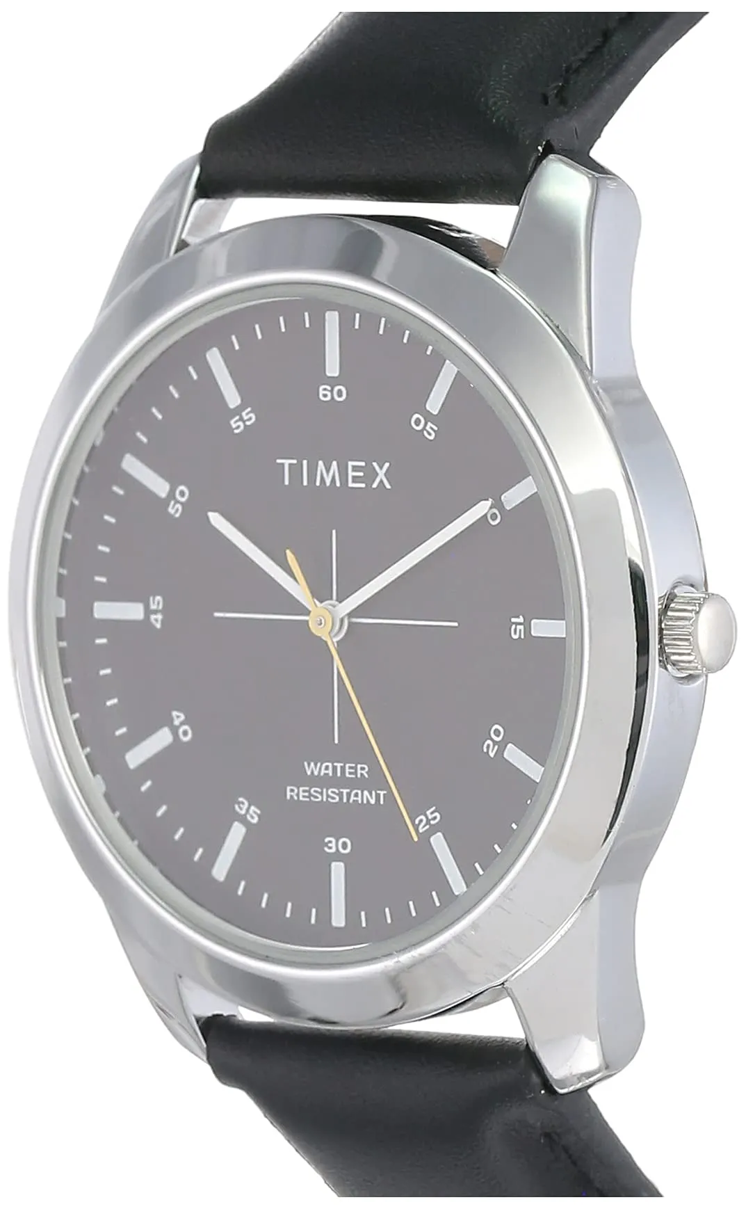 TIMEX Men Leather Analog Black Dial Watch-Tw00Zr263E, Band Color-Black
