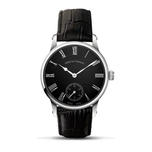 TRADITUM VINTAGE STYLE DRESS WATCH BLACK / ROMAN