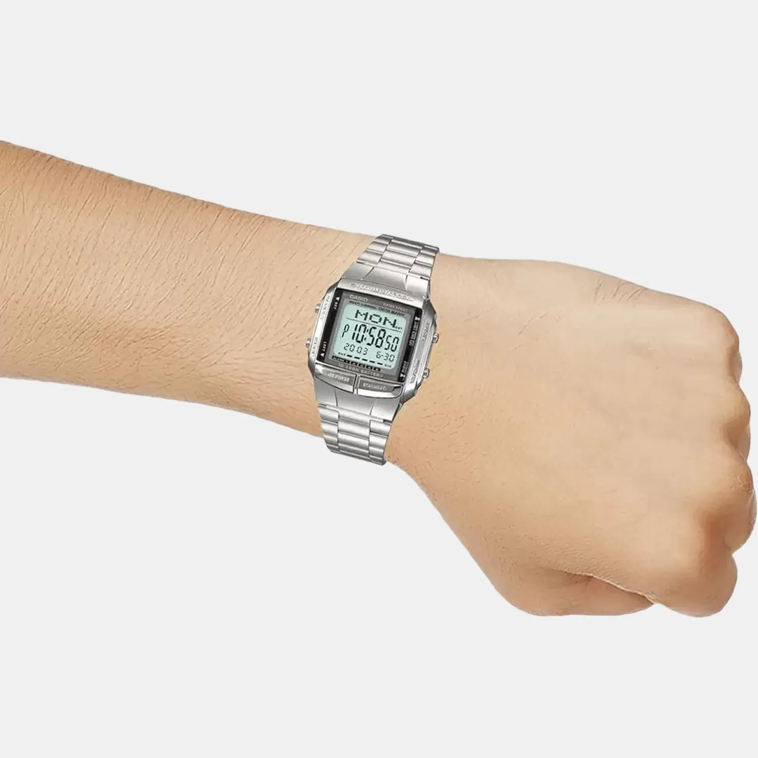 Vintage Silver Digital Unisex Stainless Steel Watch DB27 - DB-360-1ASDF