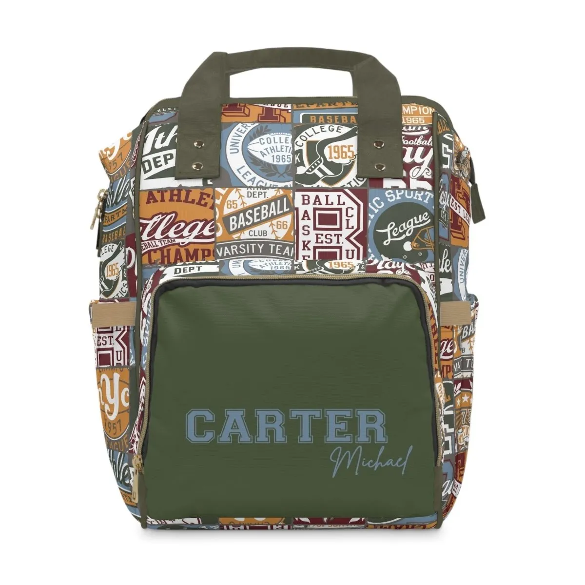 Vintage Sports Personalized Backpack Diaper Bag