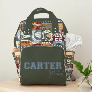 Vintage Sports Personalized Backpack Diaper Bag