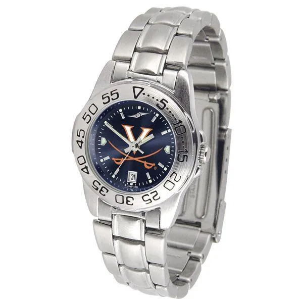 Virginia Cavaliers Ladies AnoChrome  Steel Band Sports Watch