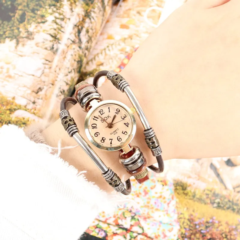 Wholesale Genuine Leather Strap Bracelet Watches