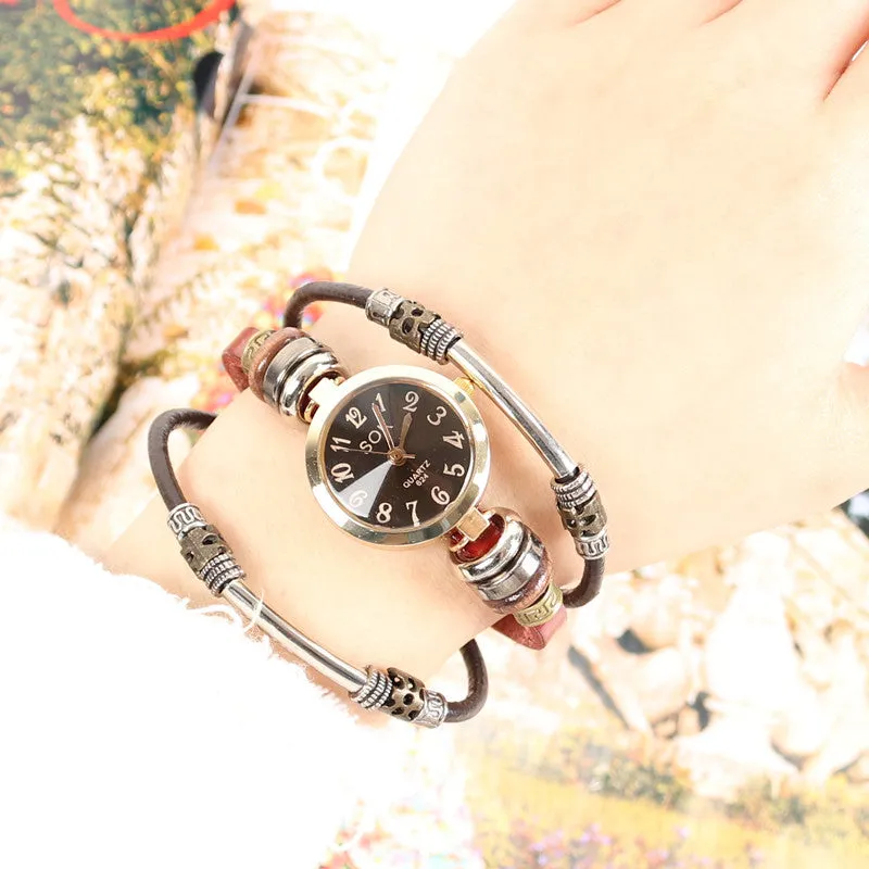 Wholesale Genuine Leather Strap Bracelet Watches