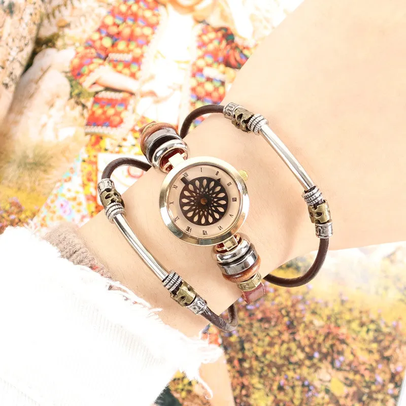 Wholesale Genuine Leather Strap Bracelet Watches