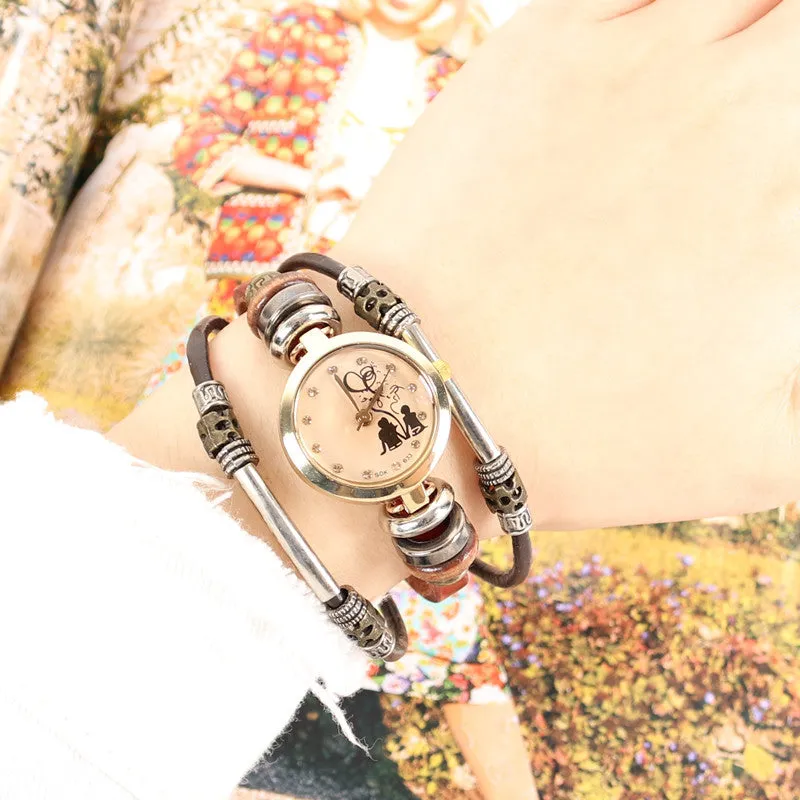 Wholesale Genuine Leather Strap Bracelet Watches