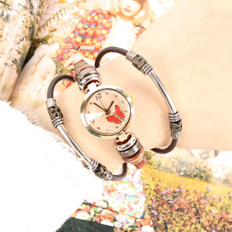 Wholesale Genuine Leather Strap Bracelet Watches