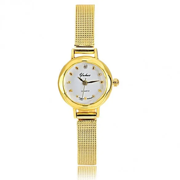 Women Lady Fashion Slim Elegant Small Dial Quartz Analog Wrist Watch