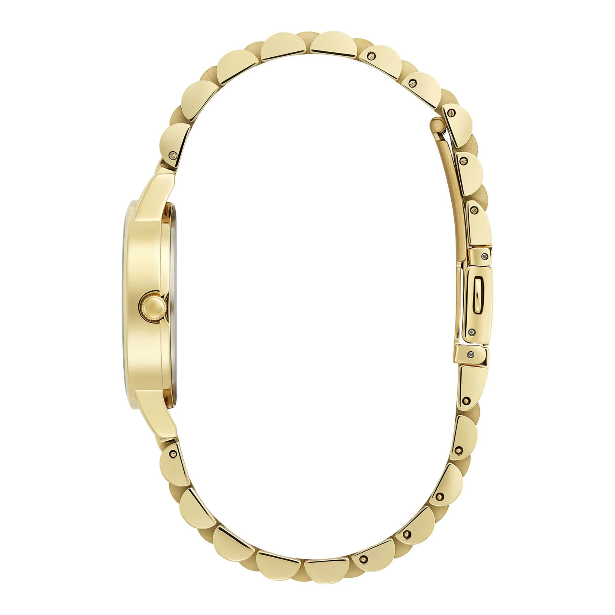 Womens Olivia Burton Gold/White Mother of Pearl Bracelet Watch