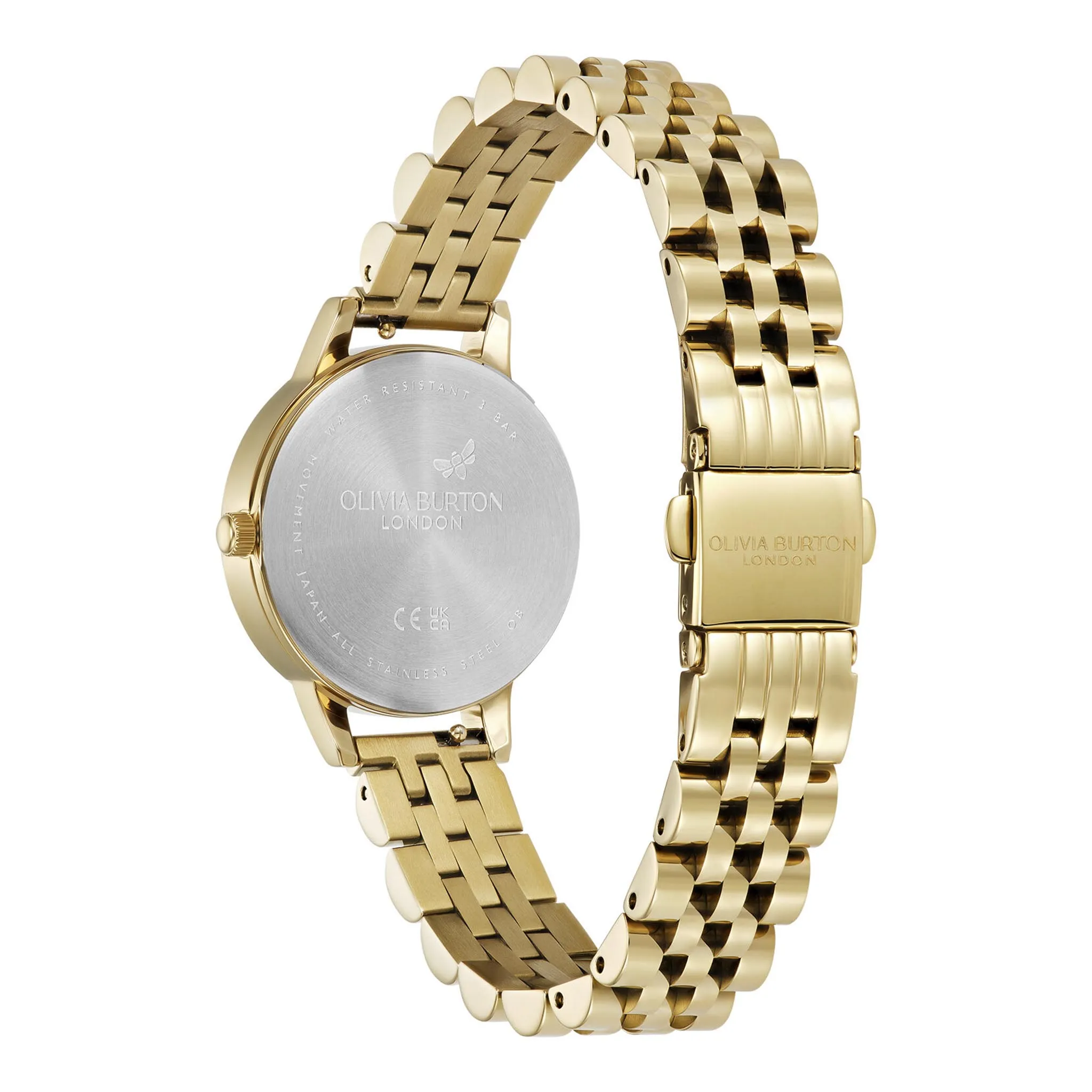 Womens Olivia Burton Gold/White Mother of Pearl Bracelet Watch