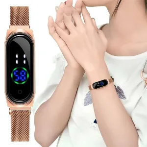 Women's Oval Magnitic Golden Watch